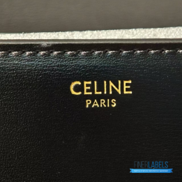 QC Celine Classique Triomphe Bag in shiny black calfskin