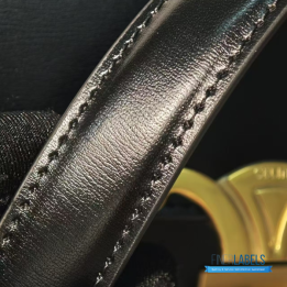 QC Celine Classique Triomphe Bag in shiny black calfskin