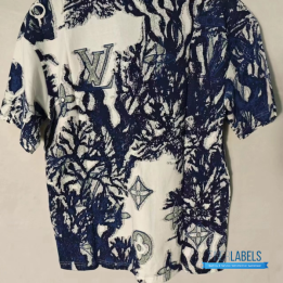 QC Louis Vuitton Blue & White Aquagarden Monogram T-Shirt