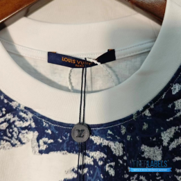 QC Louis Vuitton Blue & White Aquagarden Monogram T-Shirt