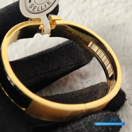 QC Hermès Clic Clac H Black Enamel Bracelet