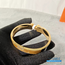QC Hermès Clic Clac H Black Enamel Bracelet