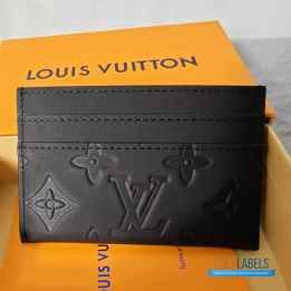 QC Louis Vuitton Double Card Holder in Black