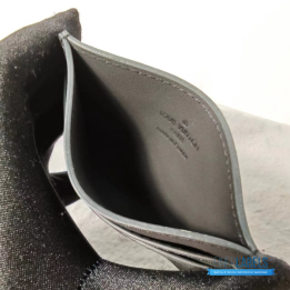 QC Louis Vuitton Double Card Holder in Black