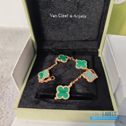 QC VCA Vintage Alhambra Green Earrings