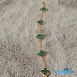 QC VCA Vintage Alhambra Green Earrings