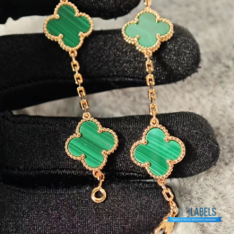 QC VCA Vintage Alhambra Green Earrings