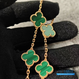 QC VCA Vintage Alhambra Green Earrings
