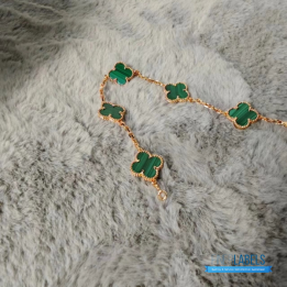 QC VCA Vintage Alhambra Green Earrings