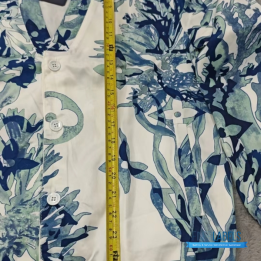 QC Louis Vuitton Monogram Aquagarden Overshirt in White and Blue