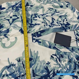 QC Louis Vuitton Monogram Aquagarden Overshirt in White and Blue