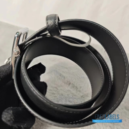 QC Prada Reversible Saffiano Leather Belt with a Polished Steel Buckle
