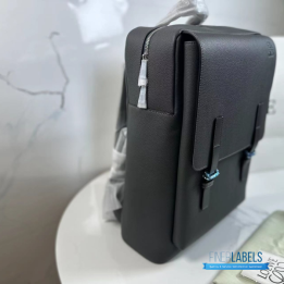 QC Loewe Military Backpack in Soft Grained Calfskin