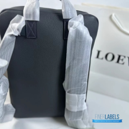 QC Loewe Military Backpack in Soft Grained Calfskin