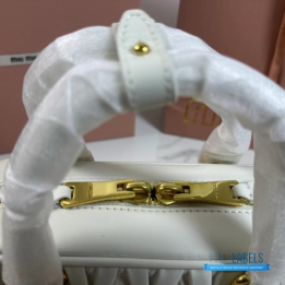 QC Miu Miu Arcadie Matelassé White Nappa Leather Bag