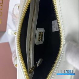 QC Miu Miu Arcadie Matelassé White Nappa Leather Bag