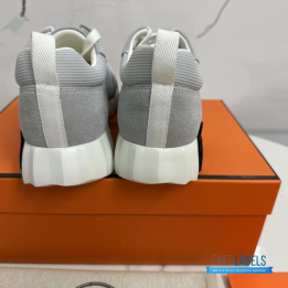 QC Hermès Bouncing Sneakers in a grey