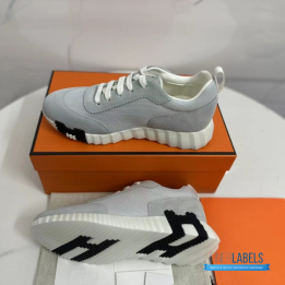 QC Hermès Bouncing Sneakers in a grey