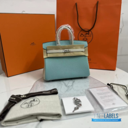 Hermès Birkin 25 in Bleu Ciel Togo leather