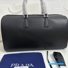 QC Prada Saffiano Leather Travel Bag