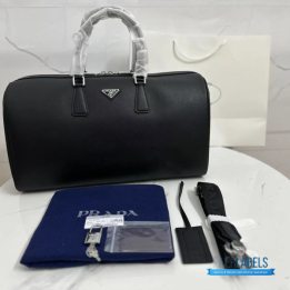 QC Prada Saffiano Leather Travel Bag