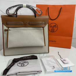 Hermès Herbag Zip 31 Bag Beige and Brown