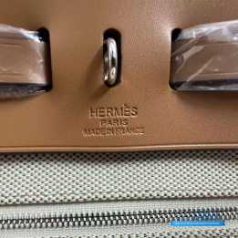 QC Hermès Herbag Zip 31 Bag Beige and Brown