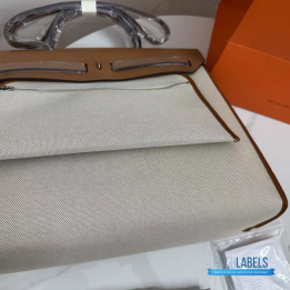 QC Hermès Herbag Zip 31 Bag Beige and Brown