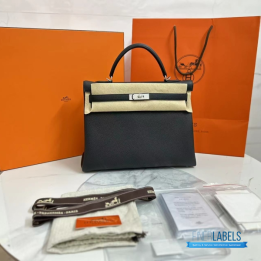Hermes Kelly 35 Bag in Togo or Epsom Leather