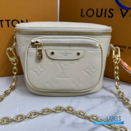 QC Louis Vuitton Empreinte Mini Bumbag in Cream