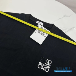 QC Loewe Anagram Embroidered Black T-shirt