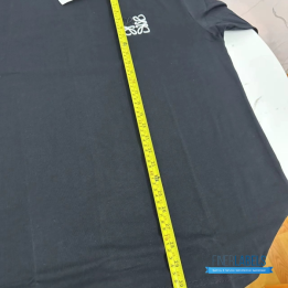 QC Loewe Anagram Embroidered Black T-shirt