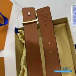 QC Louis Vuitton Black Leather Initiales Belt