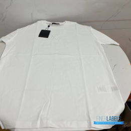 QC Louis Vuitton Embossed LV White T-shirt