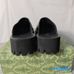 QC Gucci Rubber GG Monogram Perforated Elea Platform Sandals