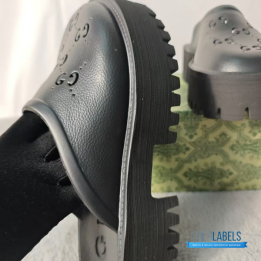 QC Gucci Rubber GG Monogram Perforated Elea Platform Sandals