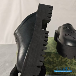 QC Gucci Rubber GG Monogram Perforated Elea Platform Sandals