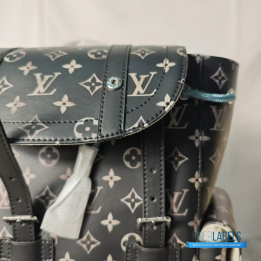 QC Louis Vuitton Christopher MM Backpack is Designed in Monogram Eclipse Reverse canvas