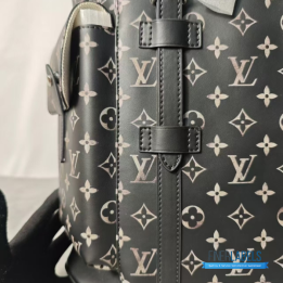 QC Louis Vuitton Christopher MM Backpack is Designed in Monogram Eclipse Reverse canvas