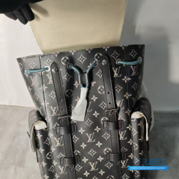 QC Louis Vuitton Christopher MM Backpack is Designed in Monogram Eclipse Reverse canvas