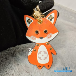 QC Louis Vuitton Calfskin Monogram Cute Fox Charm Key Holder