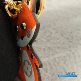 QC Louis Vuitton Calfskin Monogram Cute Fox Charm Key Holder