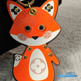 QC Louis Vuitton Calfskin Monogram Cute Fox Charm Key Holder