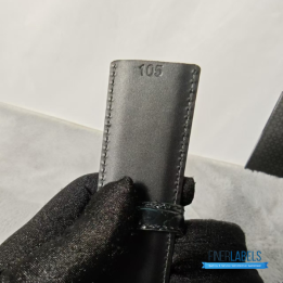 QC Montblanc Croco Black Belt featuring a Crocodile-Patterned Leather