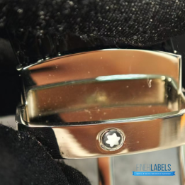 QC Montblanc Croco Black Belt featuring a Crocodile-Patterned Leather
