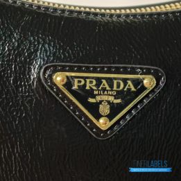 QC Prada Arqué Naplak Patent Leather Shoulder Bag