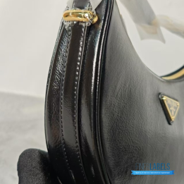 QC Prada Arqué Naplak Patent Leather Shoulder Bag