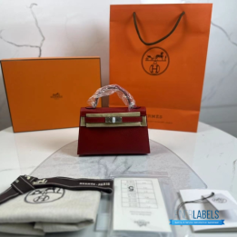 Hermès Mini Kelly II Sellier 20 Red
