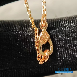 QC VCA Vintage Alhambra Grey Mother of Pearl 18K Rose Gold Pendant Necklace