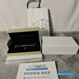 QC VCA Vintage Alhambra Grey Mother of Pearl 18K Rose Gold Pendant Necklace